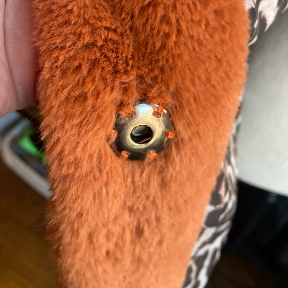 Women's Teddy Jacket in Rust Orange - Picture 7 of 11